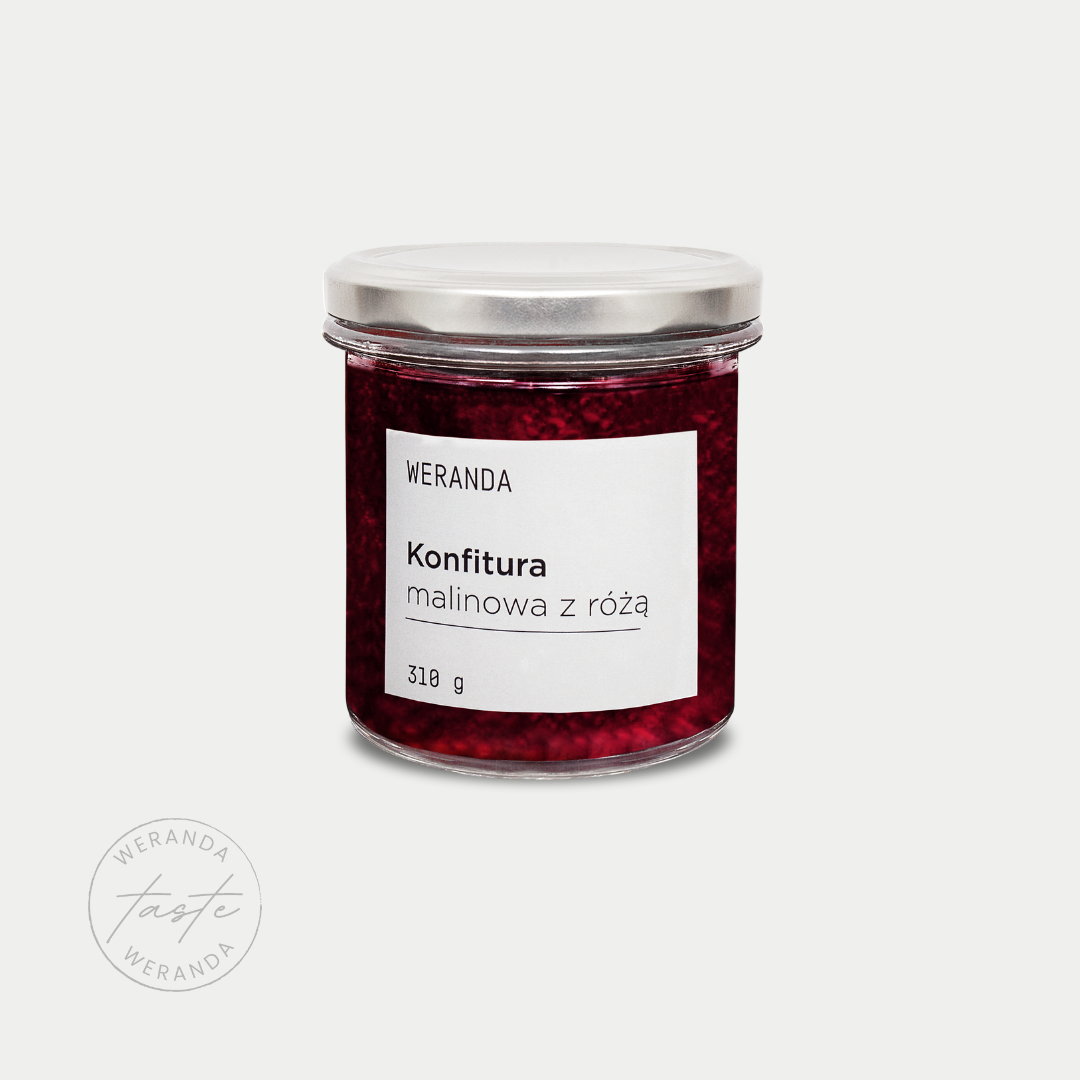 Konfitura malinowa z różą