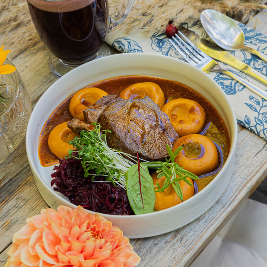 Policzki wołowe w sosie demi-glace